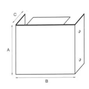 K.T 2" x 3" 槽尾冚