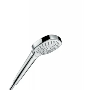 Hansgrohe 26810400 Croma Select E 三速按摩花灑頭 (白色/鍍鉻)