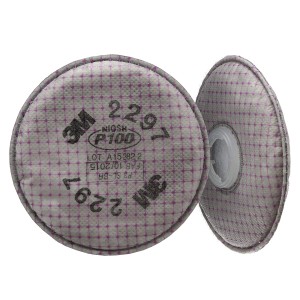 3M™ - 2297 P100 高階顆粒物過濾棉(1對) 含活性碳 有機氣體去異味