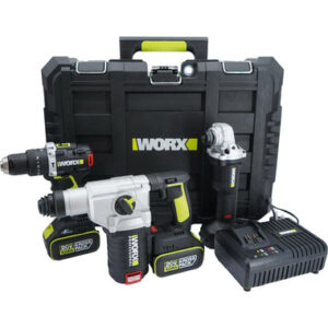 [門市限定以舊換新活動]威克士Worx WU928 20V 入門三寶套裝 (油壓鑽+磨機+電批)